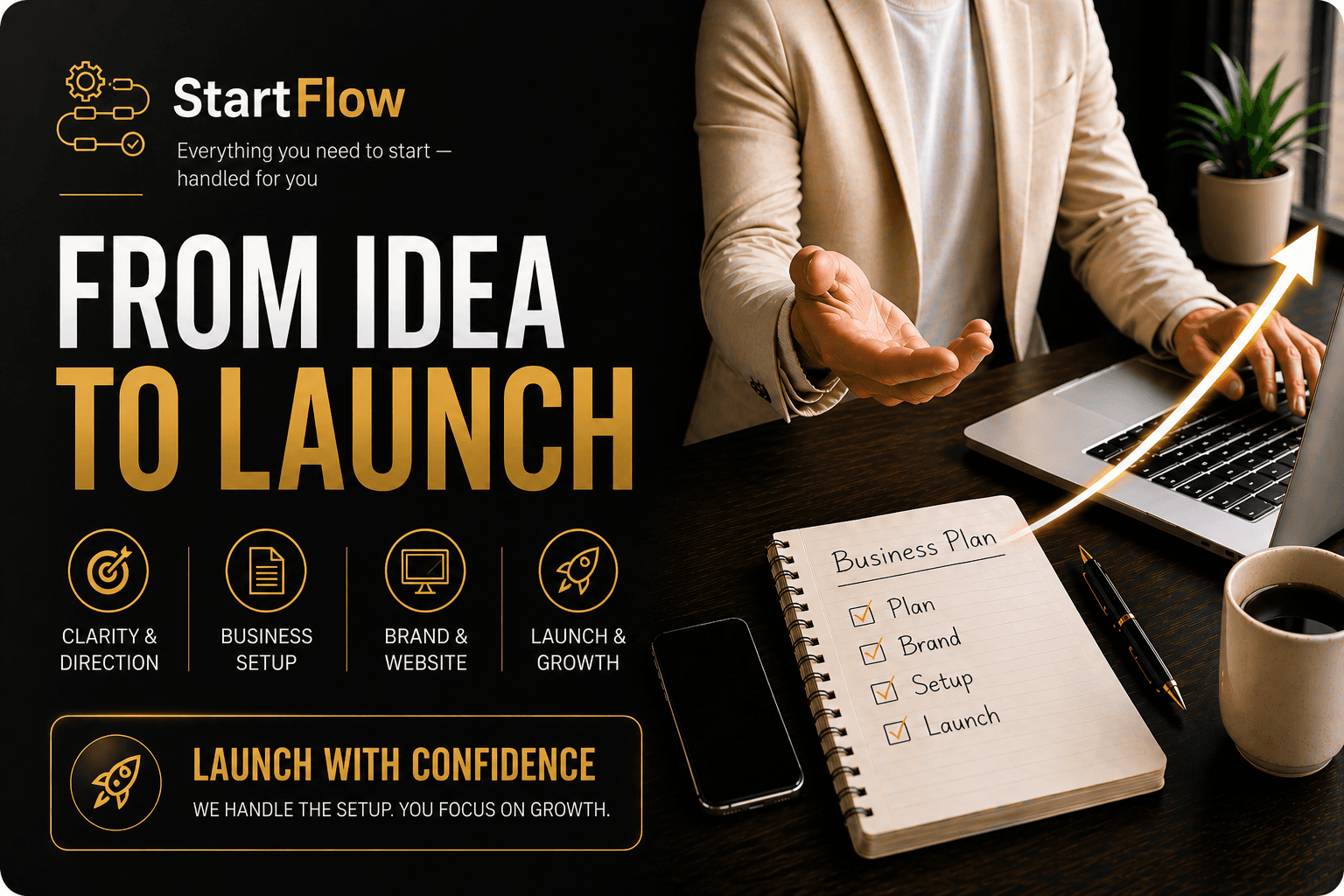 StartFlow business setup banner preview